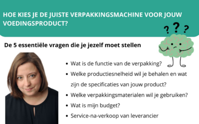Hoe kies je de juiste verpakkingsmachine voor jouw voedingsproduct? De 5 essentiële vragen die je jezelf moet stellen.